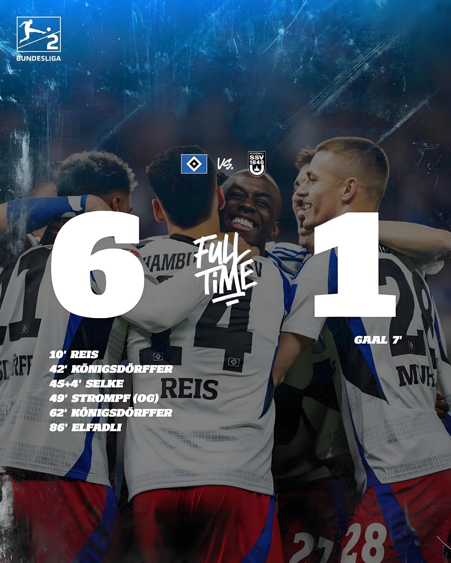 包含汉堡足球俱乐部取得一场惊心动魄的比赛胜利的词条