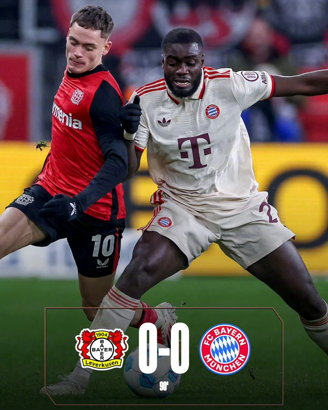 勒沃库森客场逼平门兴，积分暂居中游